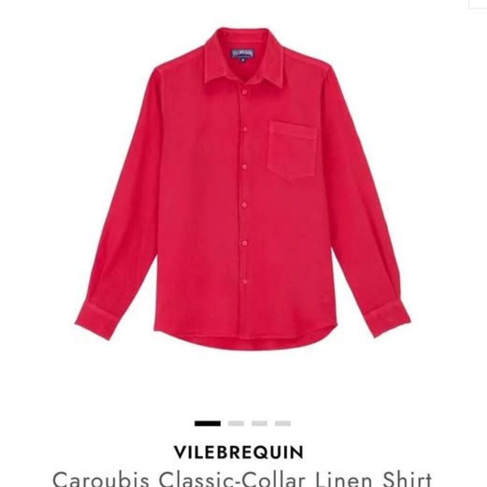 Vilebrequin Caroubis Classic-Collar Linen Shirt